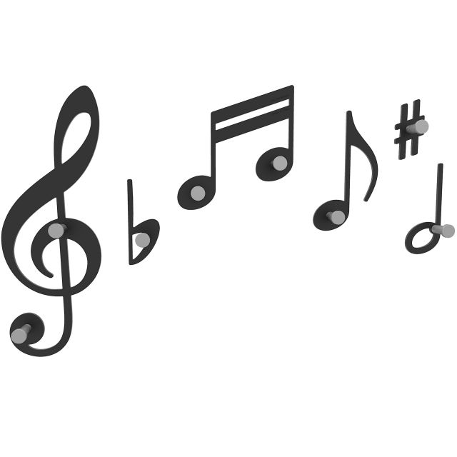 porte manteau mural original pour les mélomanes Verdi