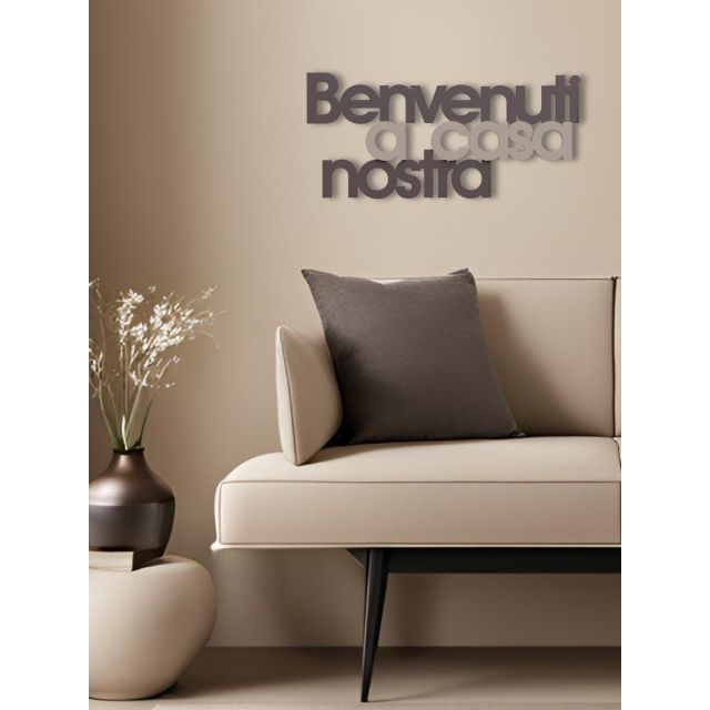 Lettres en bois "Benvenuti a casa nostra"