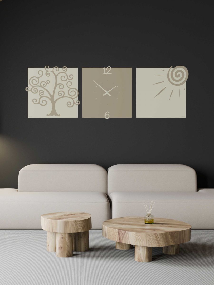 horloge murale décorative salon arbre de vie