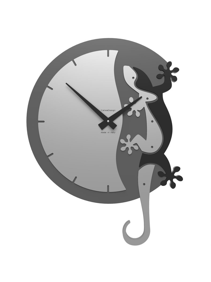Horloge murale contemporaine design Gecko